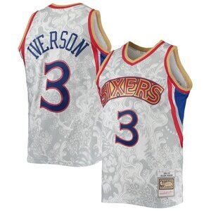 NWT MITCHELL & NESS Allen Iverson #3 Philadelphia 76ers Lunar New Year‎ Jersey M